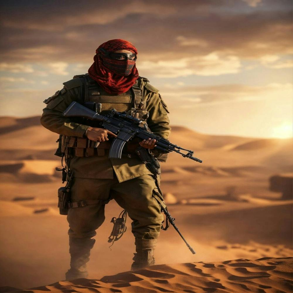 Soldier In The Desert
