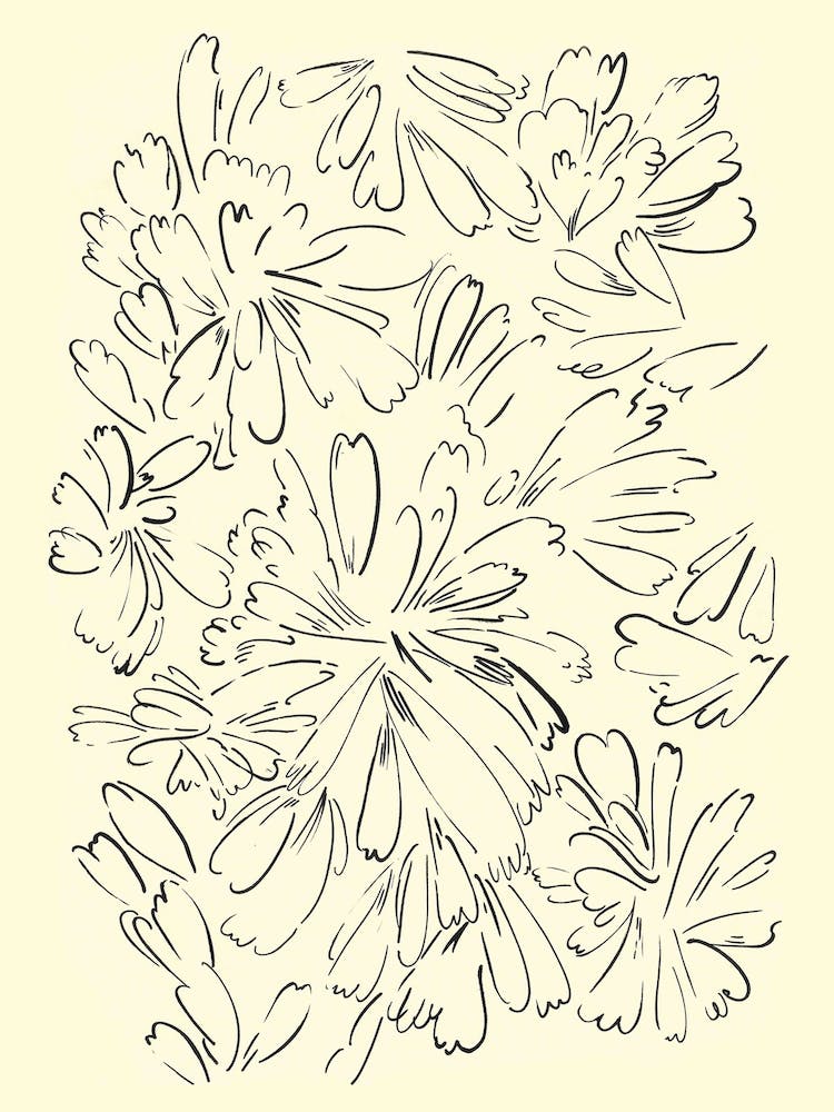 Curly Vintage Flowers