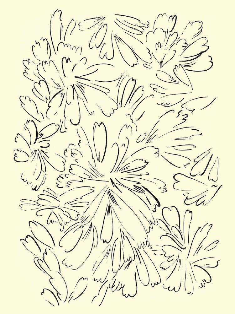 Curly Vintage Flowers