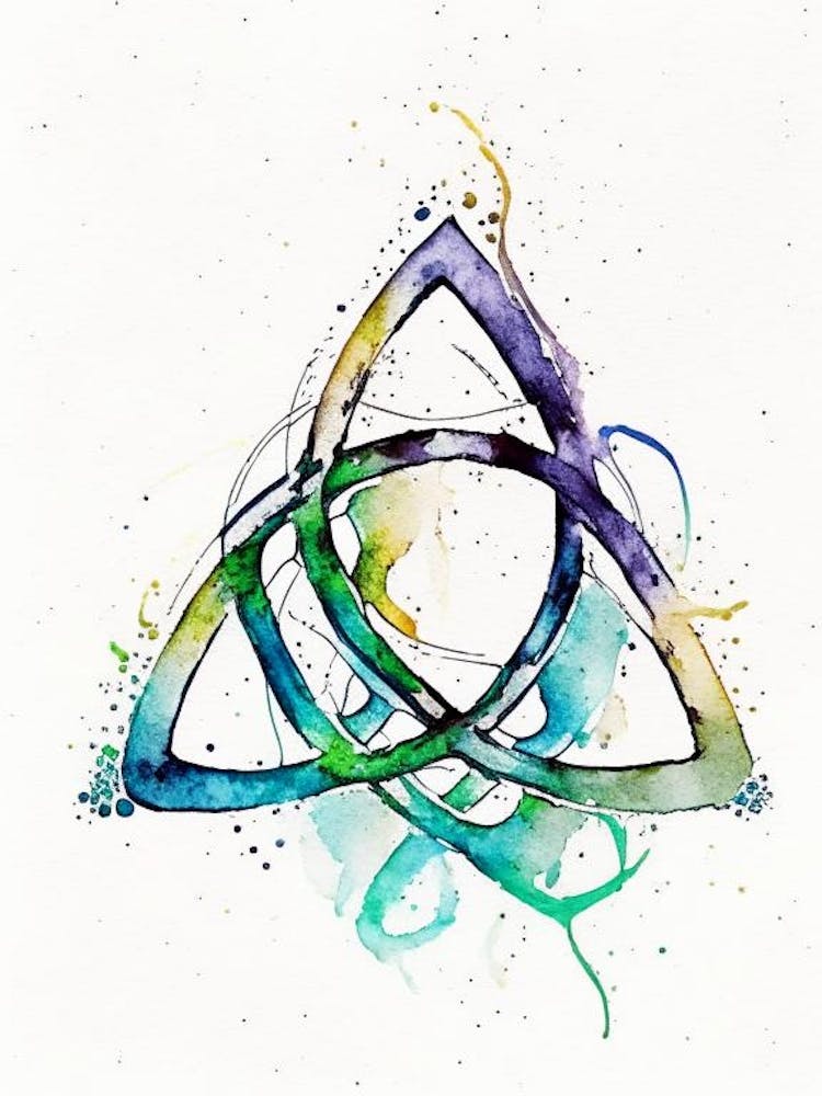 Symbole Triquetra 1 Aquarelle Minimale