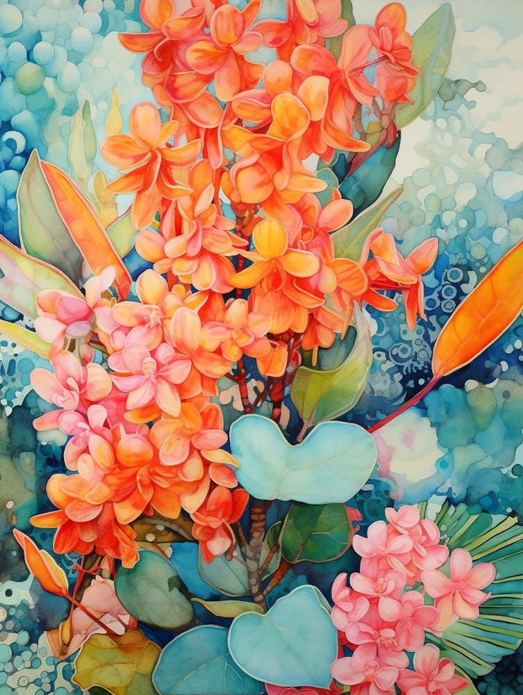 Tropical Plant Painting Jade Plant 4