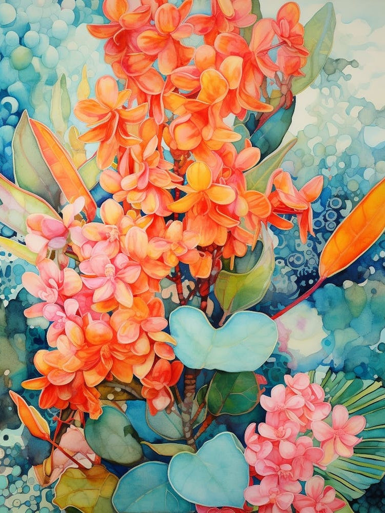 Tropical Plant Painting Jade Plant 4