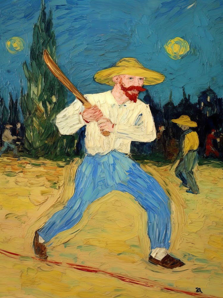 Cricket In The Style Of Van Gogh 1