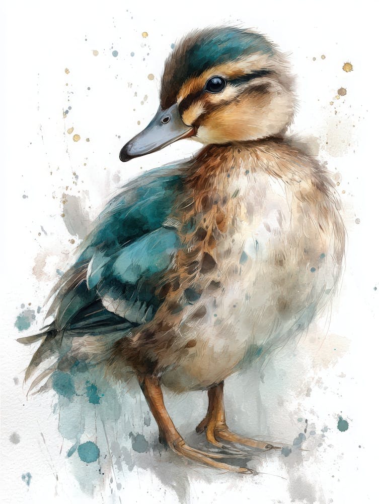 Aihrgdesign Isolated Watercolor Painting Of Birds Duck With S 529cccb6 D2f0 4907 9eed Facf9809c5d3 0