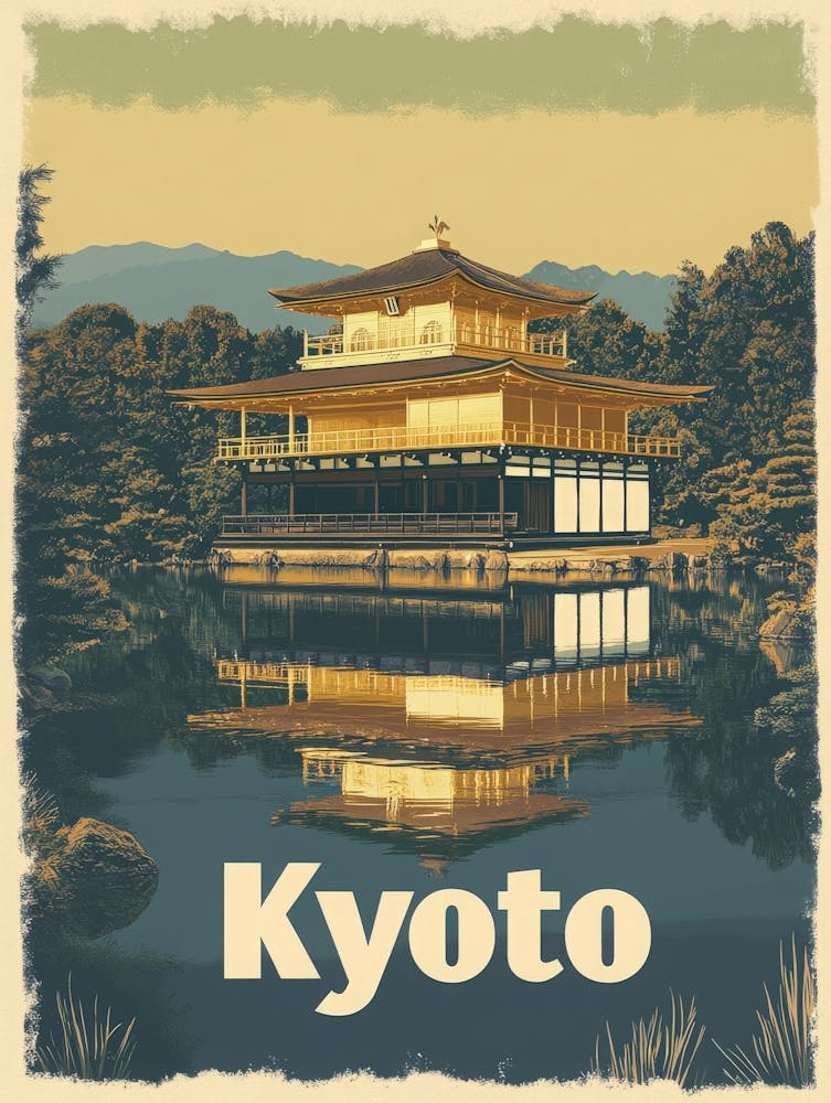 Aihrgdesign A Classic 1960s Travel Poster For Kyoto 3