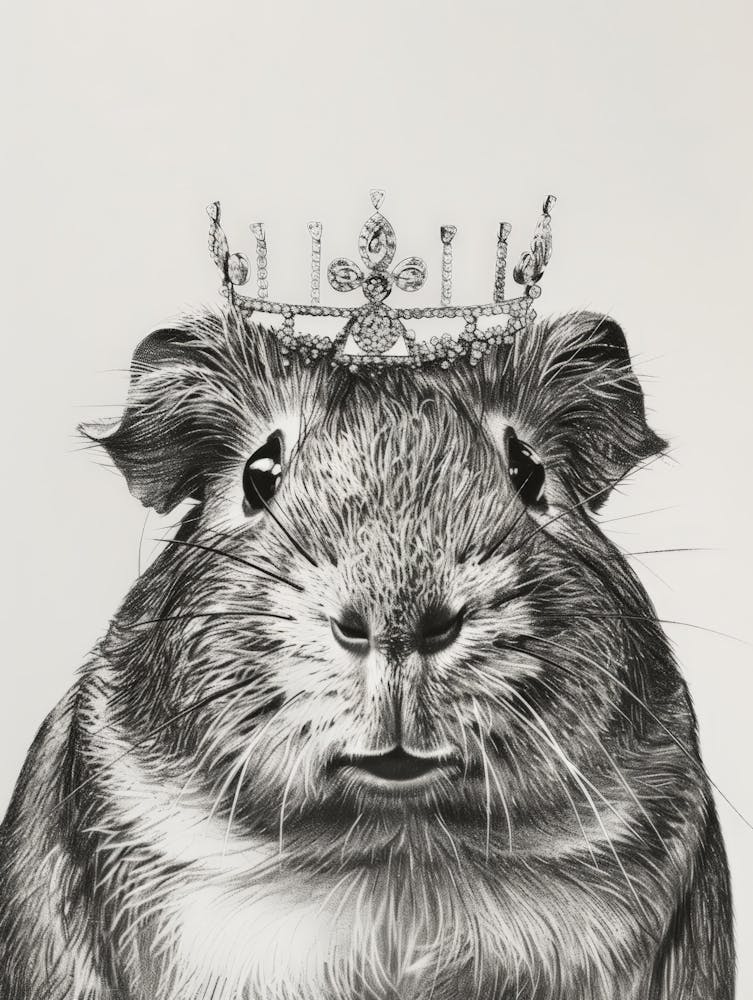Guinea Pig With A Crown