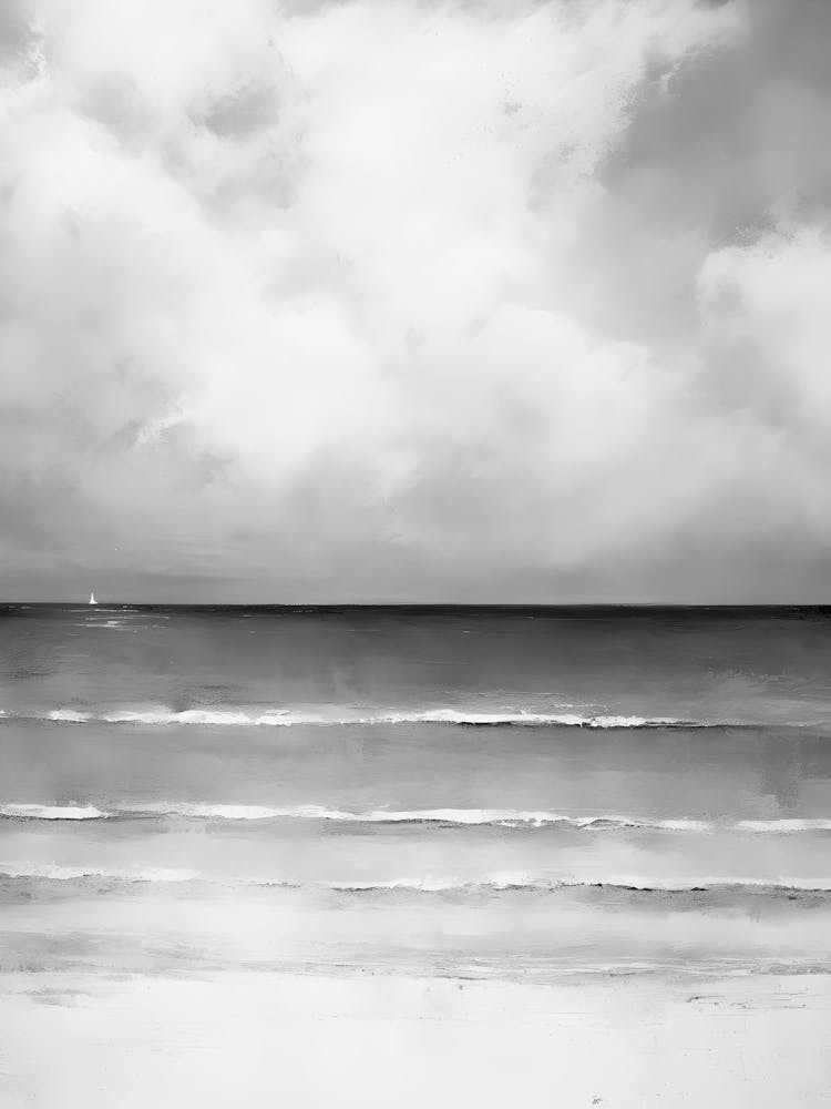 Black And White Seascape 2