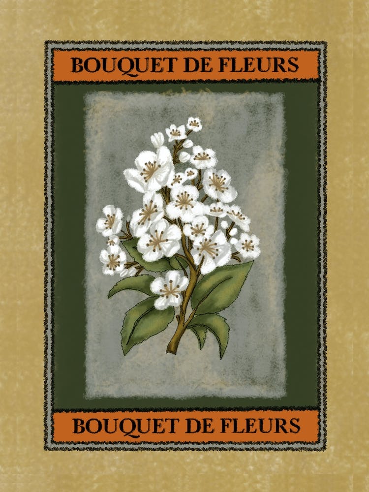 White Florals Poster