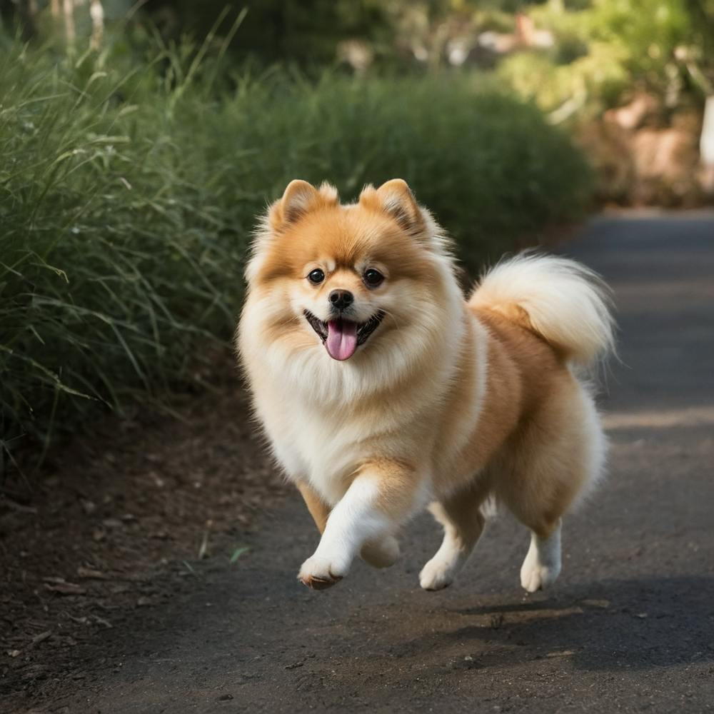 Pomeranian Dog Running