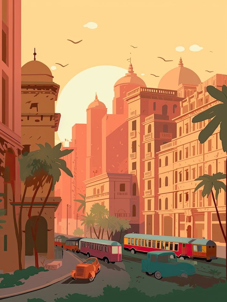 Kairo Ägypten Reiseillustration 3