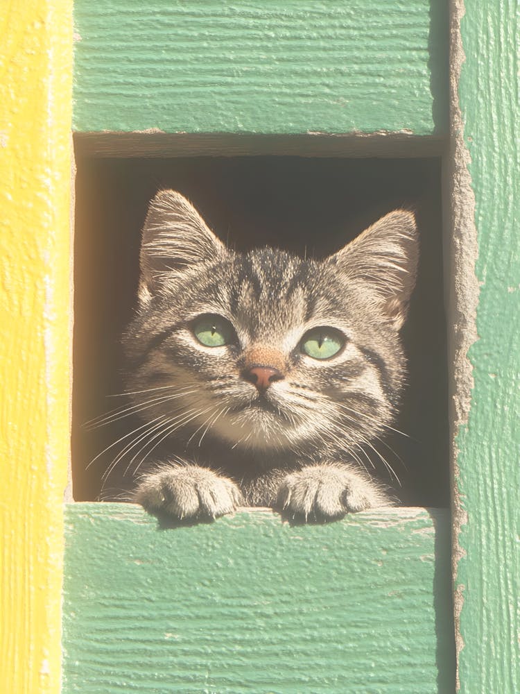 Cat In A Window