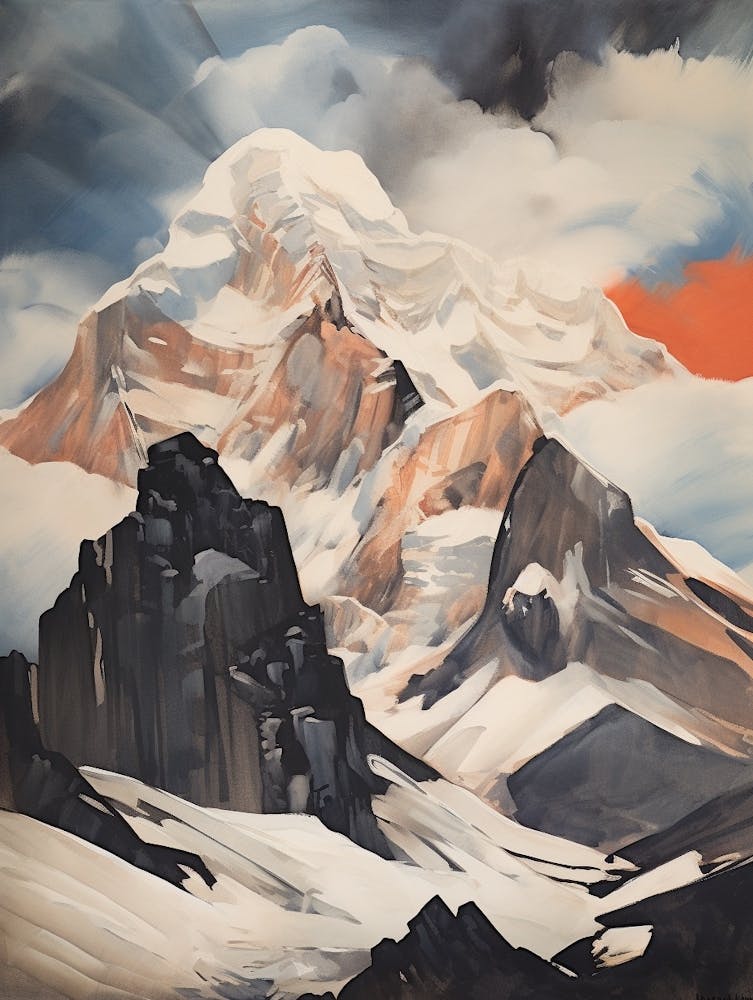 Cho Oyu Nepal China 2 Mountain Painting