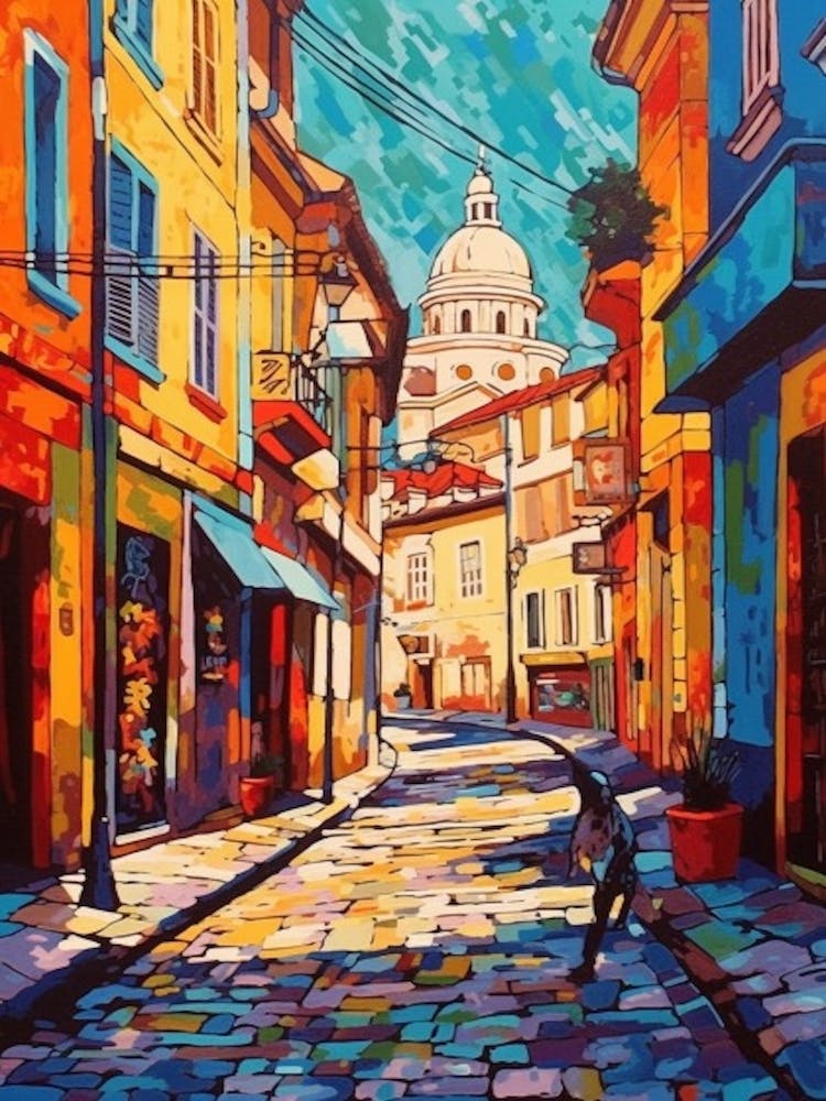 Painting Of Budapest, Hungary In The Style Of Pop Art 4