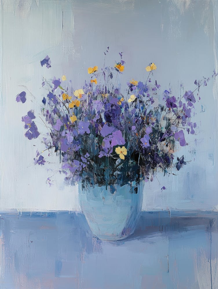 Flowers In A Blue Vase 7