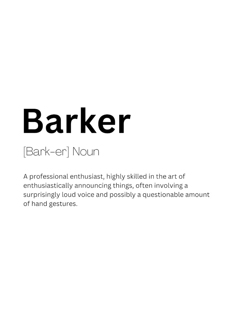 Barker Definition Meaning