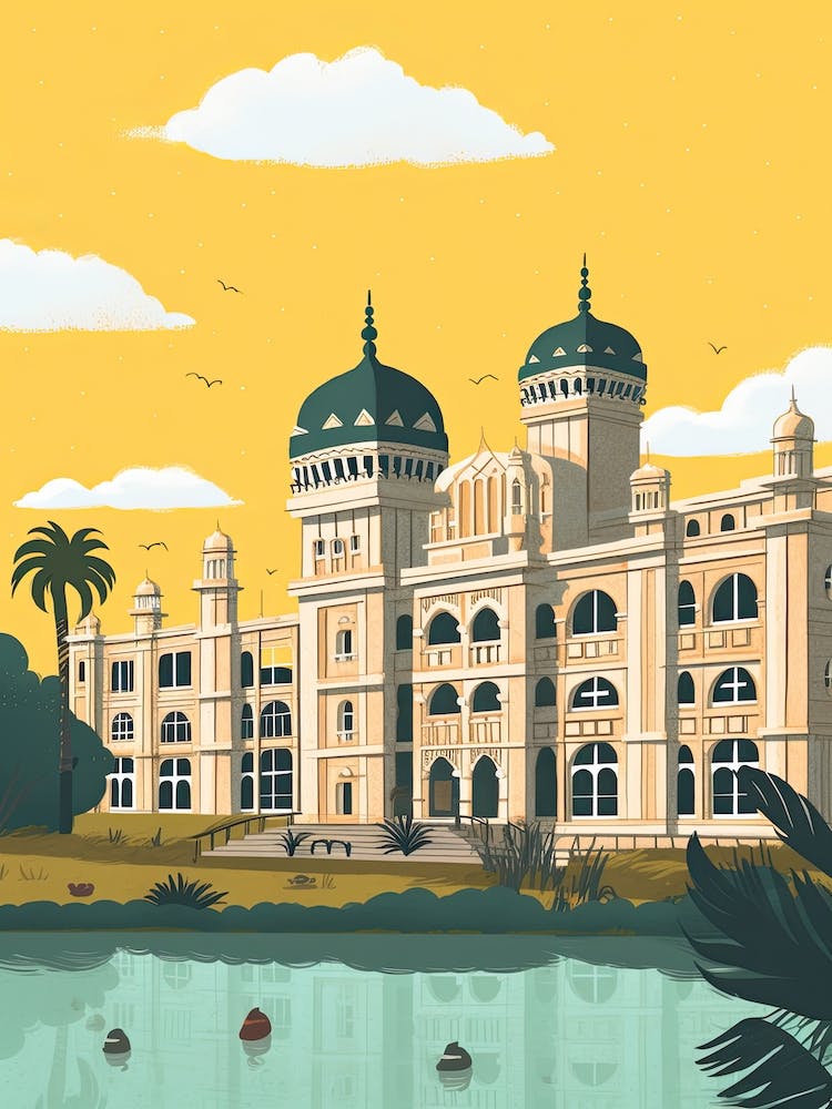 Hyderabad India Travel Illustration 4