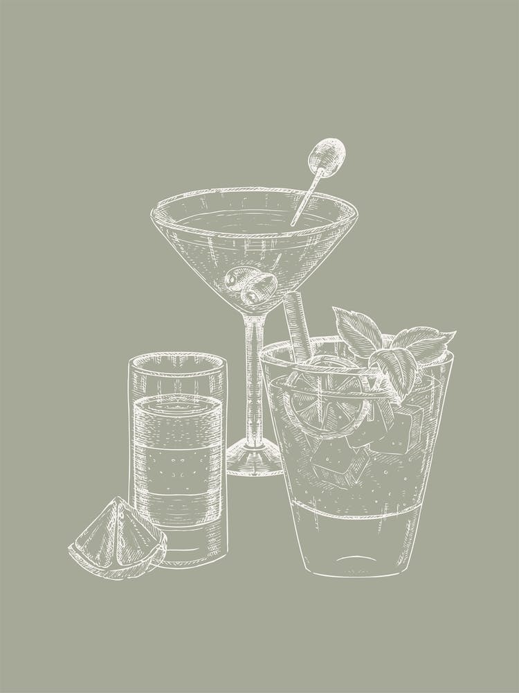 Salbeigrüner Cocktails