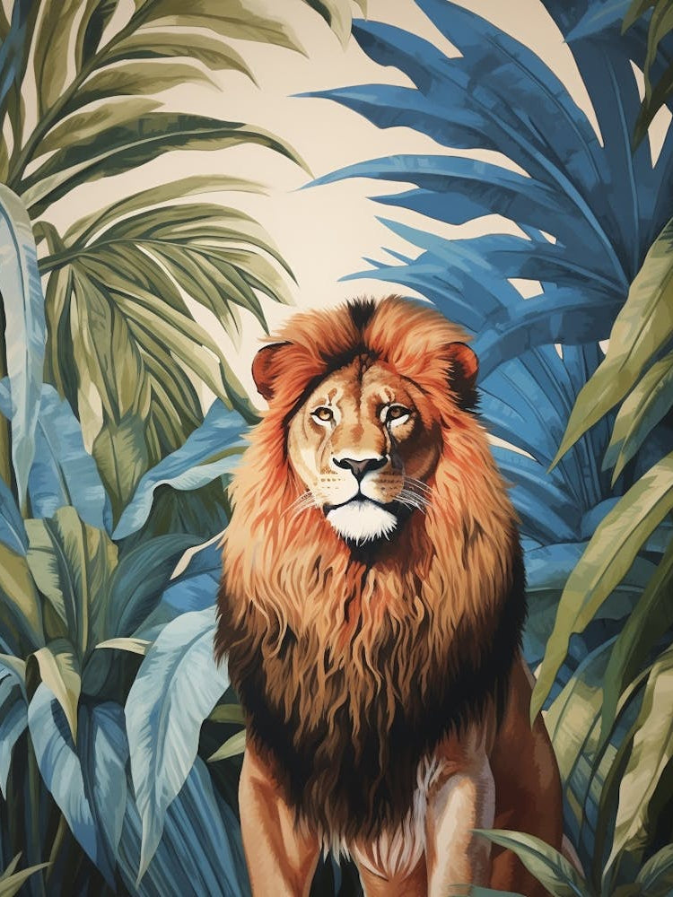 Lion 1 Tropical Animal Portrait