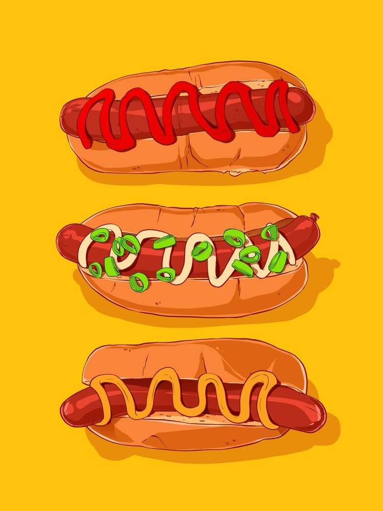 Hotdog Gelb