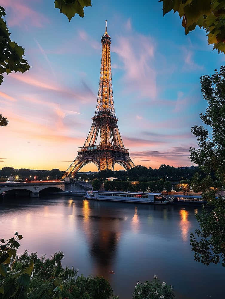 Eiffel Tower At Sunset