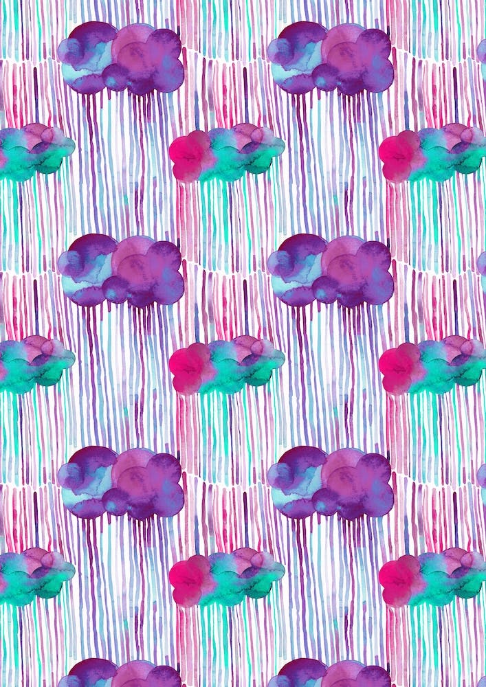 Raining Clouds Cyan Magenta