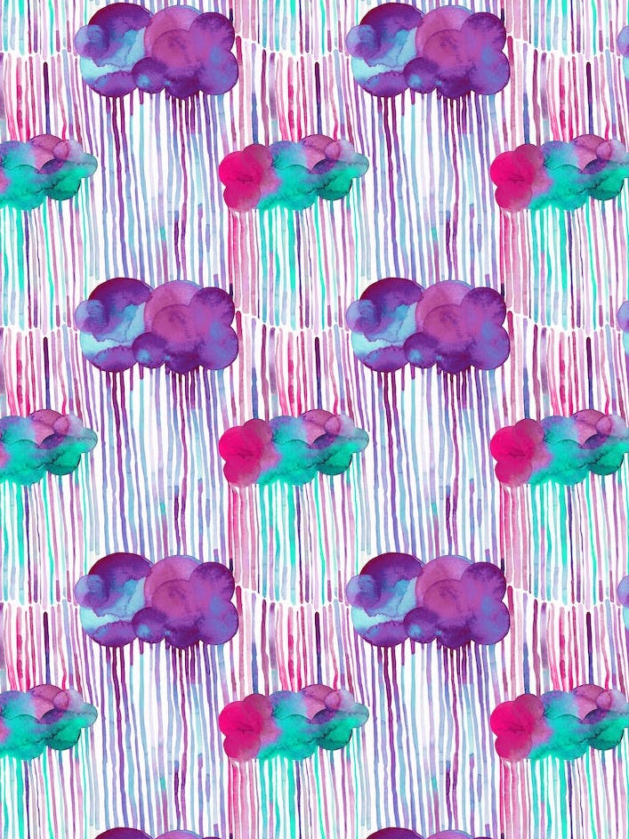 Raining Clouds Cyan Magenta