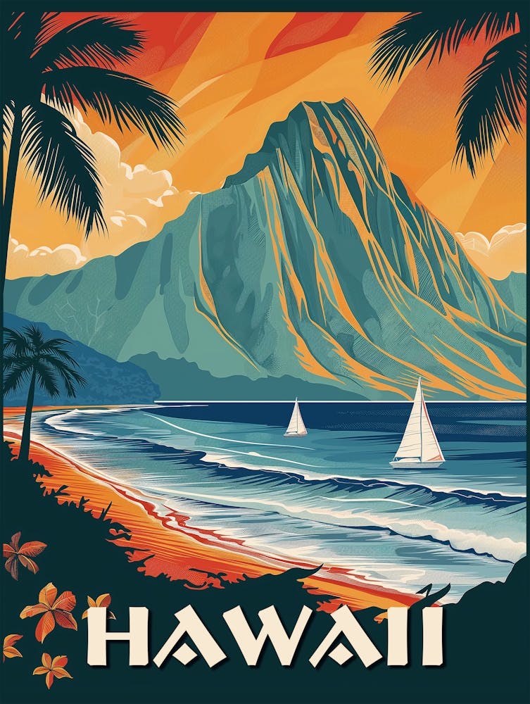 Hawaii Vintage Reiseposter