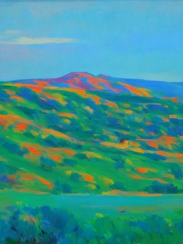 Göreme National Park Turkey Blue Oil Painting 1 