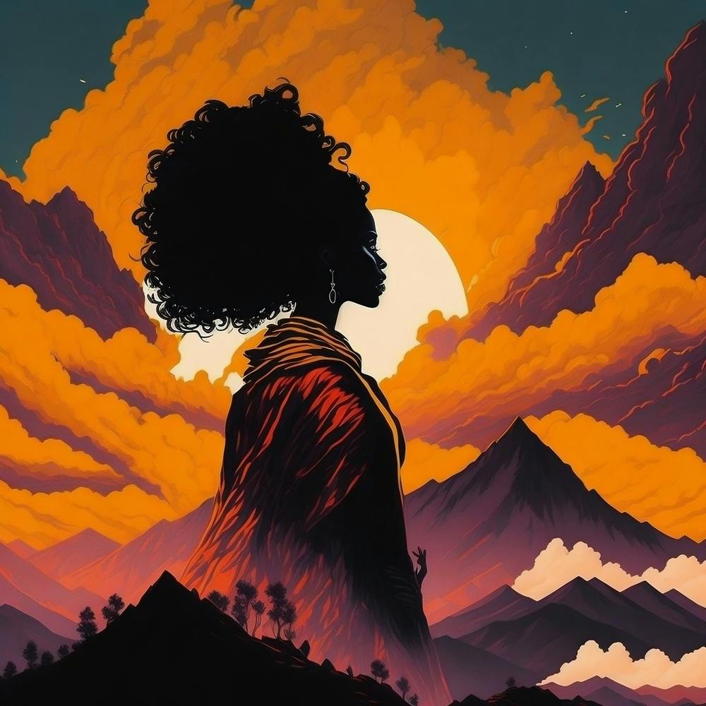 Woman In The Mountains
