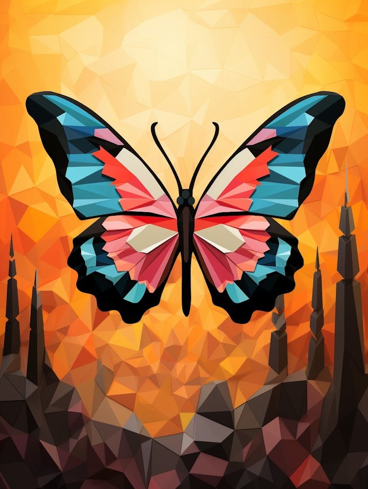 Butterfly Abstract Pop Art 3