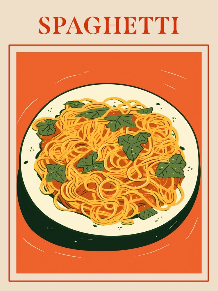 Spaghetti Italian Pasta Poster