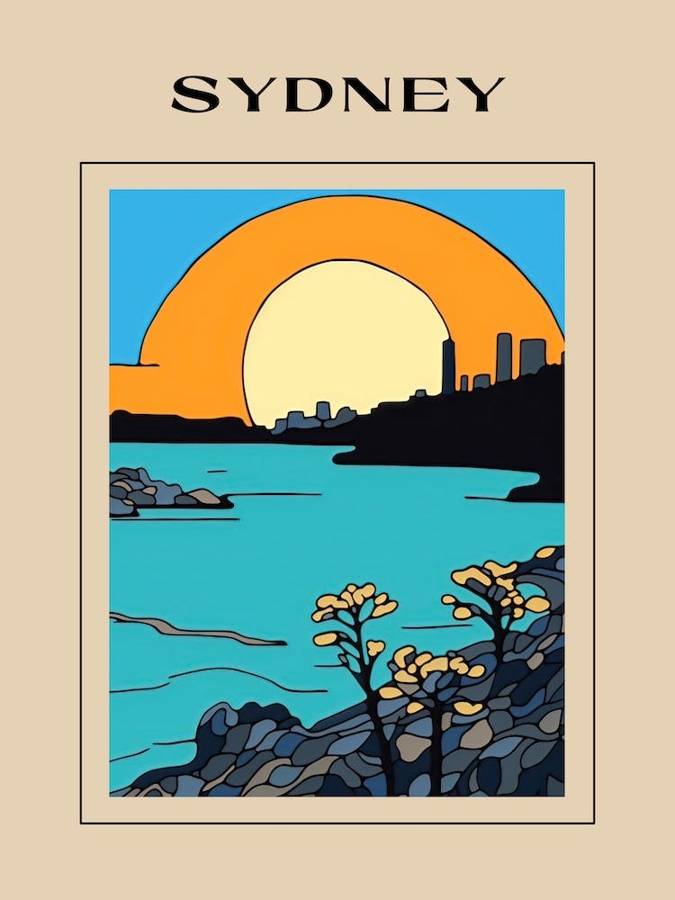 Minimal Design Style Of Sydney, Australia 2 Poster