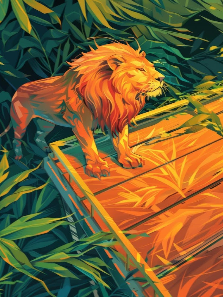 Lion In The Jungle 1