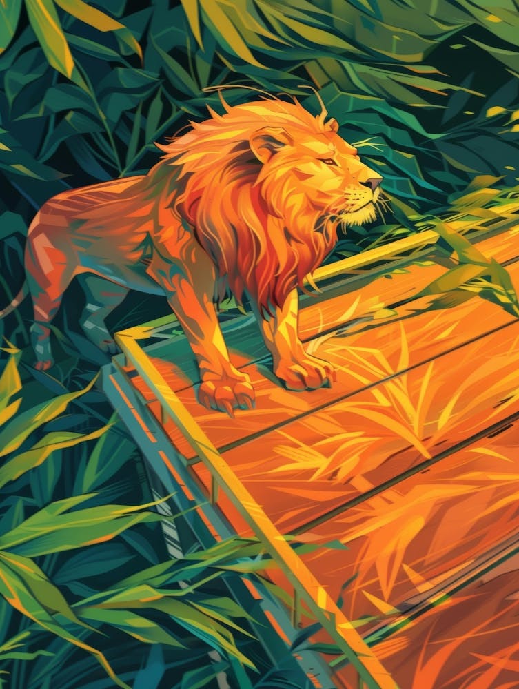 Lion In The Jungle 1