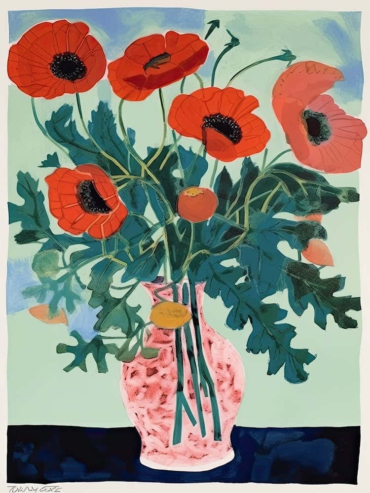 Peonies  Bouquet Flower Illustration 1