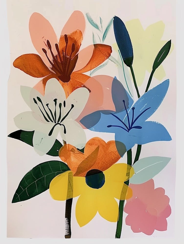 Painted Florals Lily 1