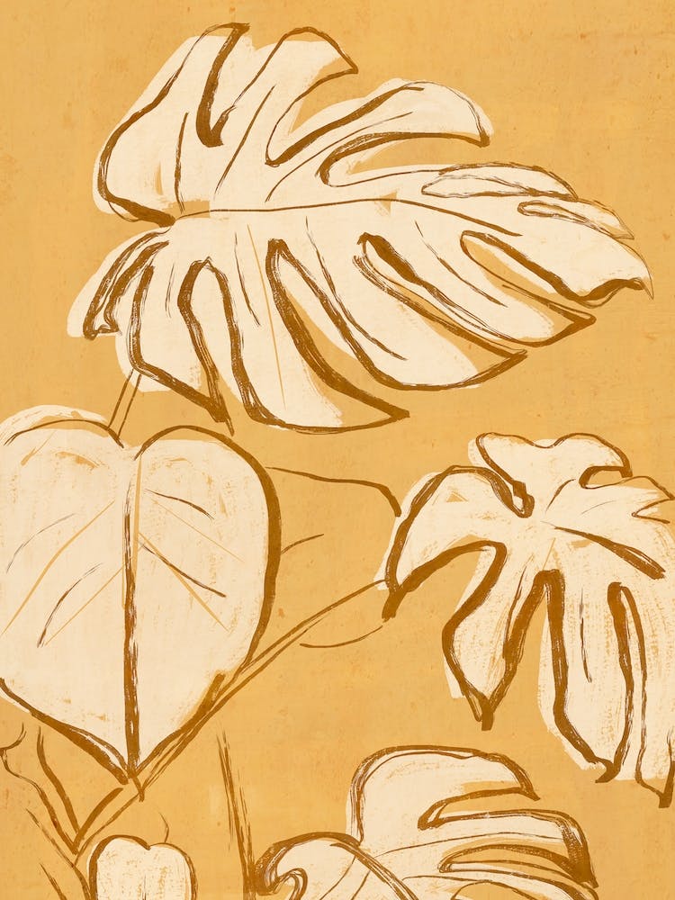 Abstract Art Tropical Leaves 149