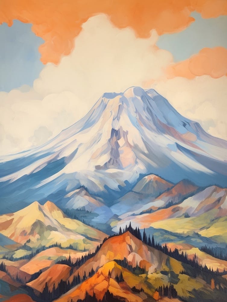 Mount Shasta Usa 1 Mountain Painting