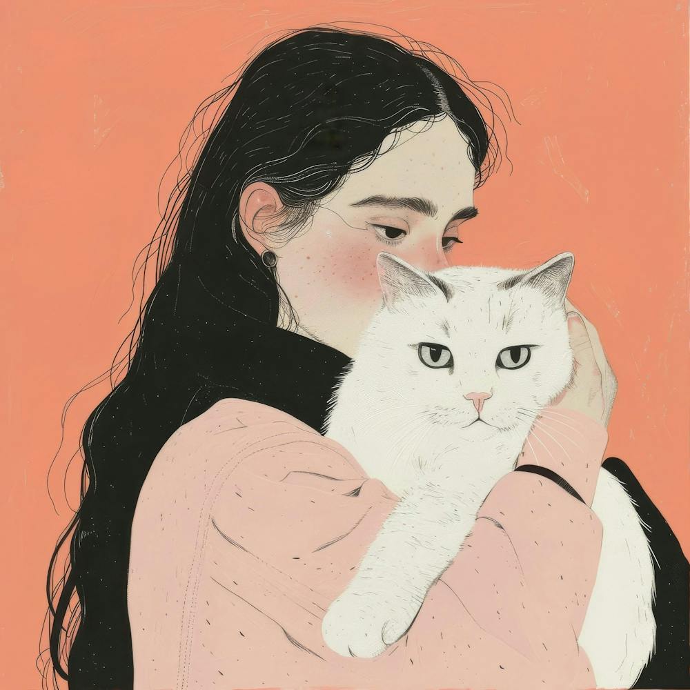 Girl With A Cat