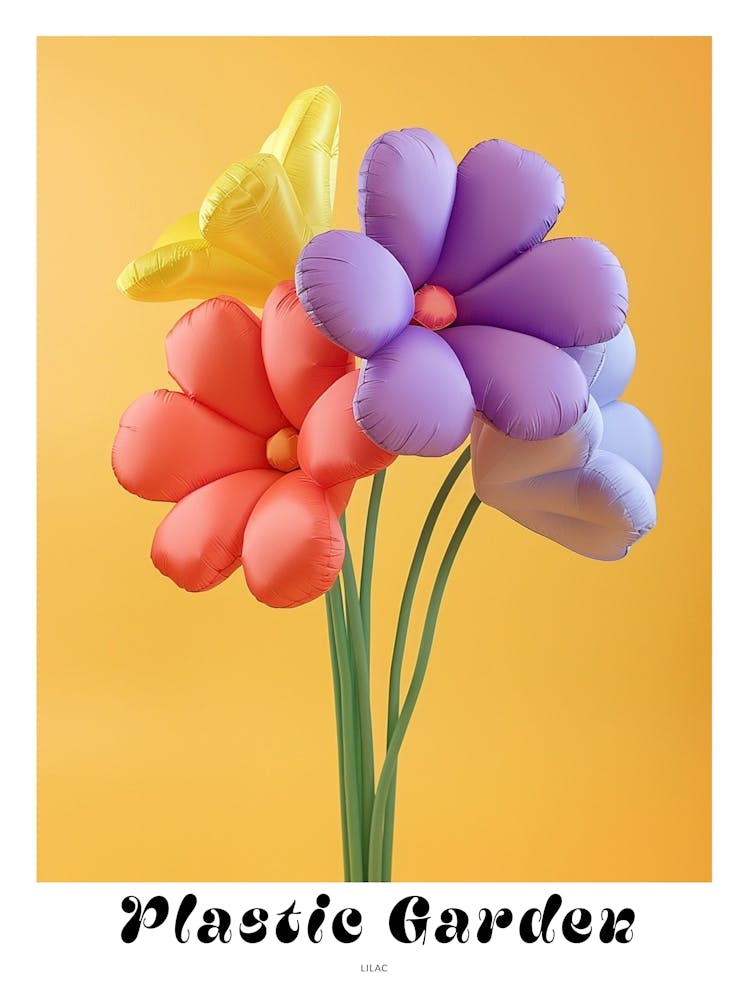 Dreamy Inflatable Flowers Poster Lilac 4