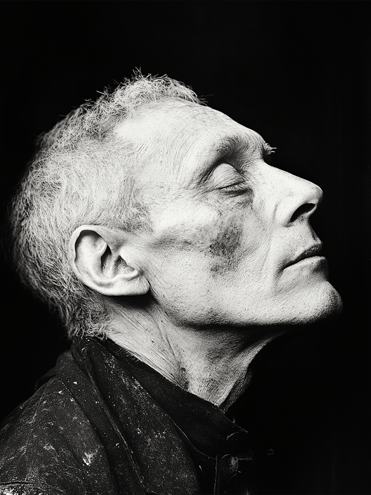 Old Man - Black and White Portrait