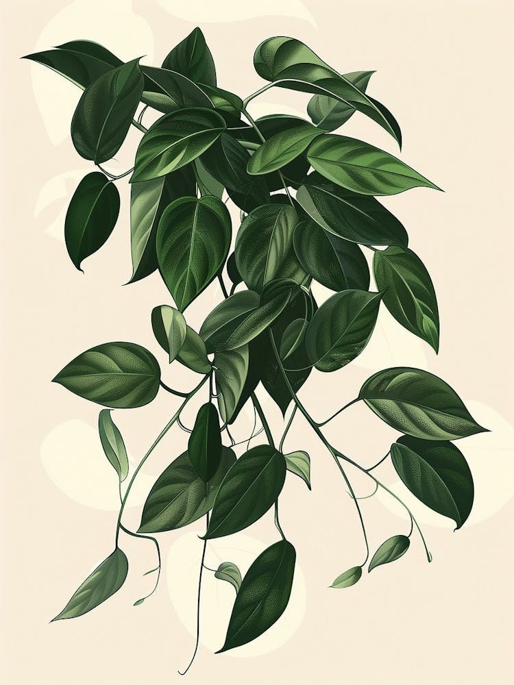 Wandering Jew Plant Minimalist Illustration 3