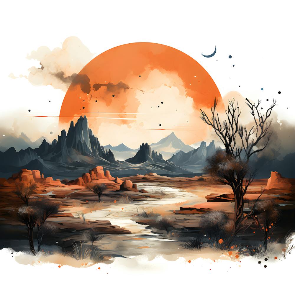Desert Landscape Painting