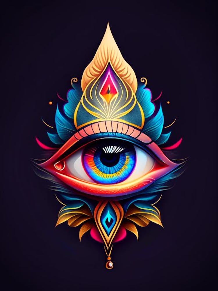Mysticism, Symbol, Third Eye Tattoo 1
