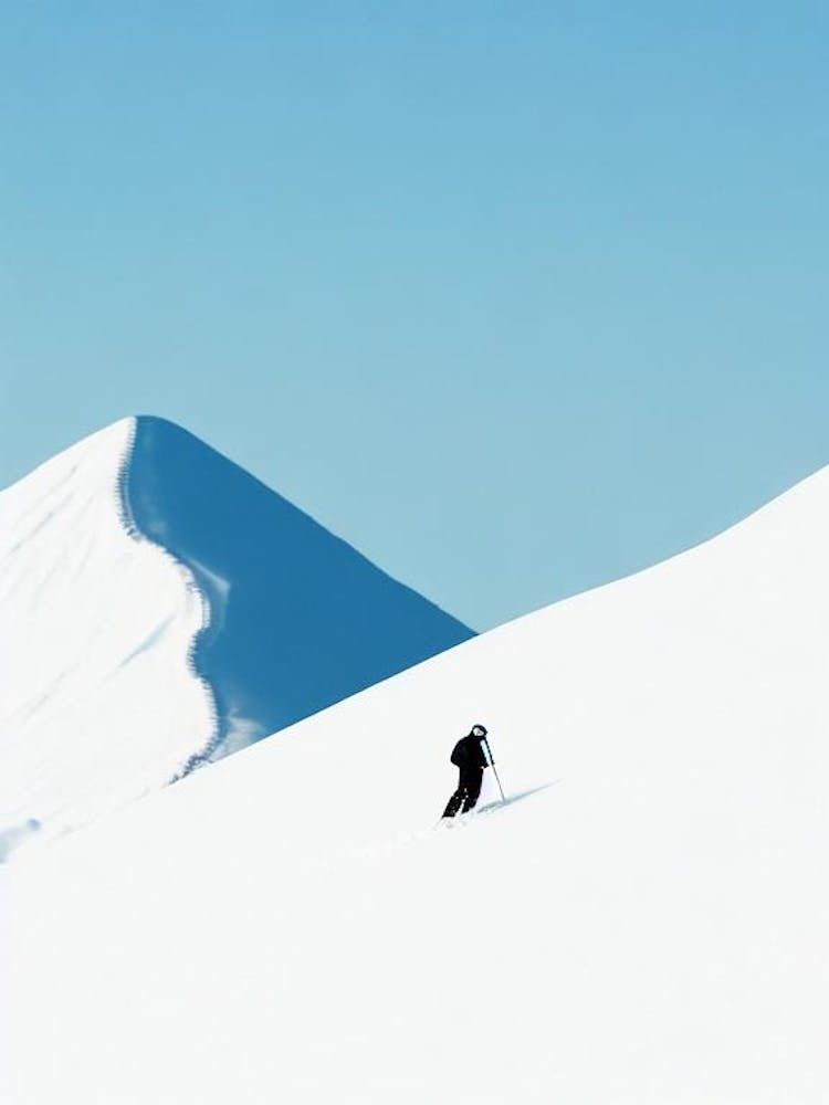Shiga Kogen, Japan Minimal Skiing Poster
