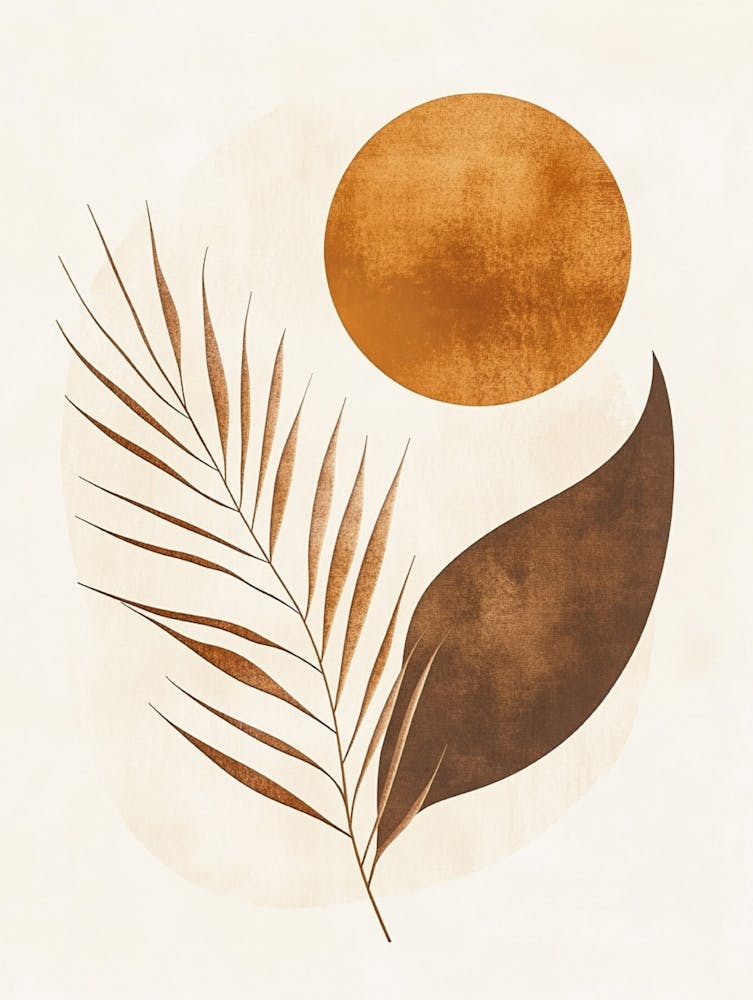Palm Leaf And Sun