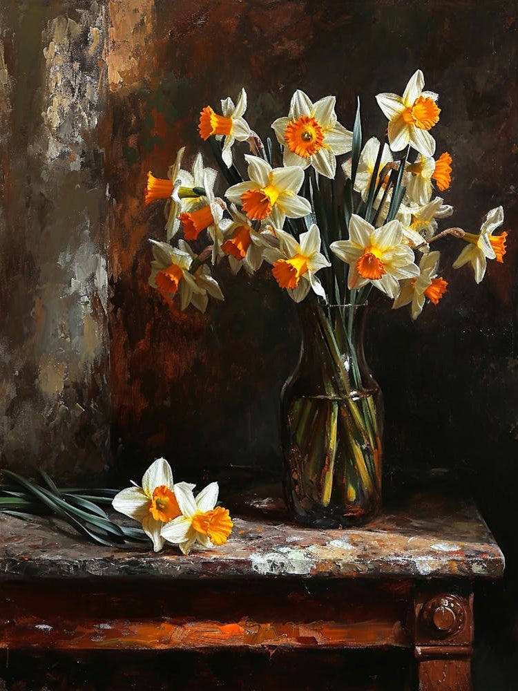 Baroque Floral Still Life Daffodil 3