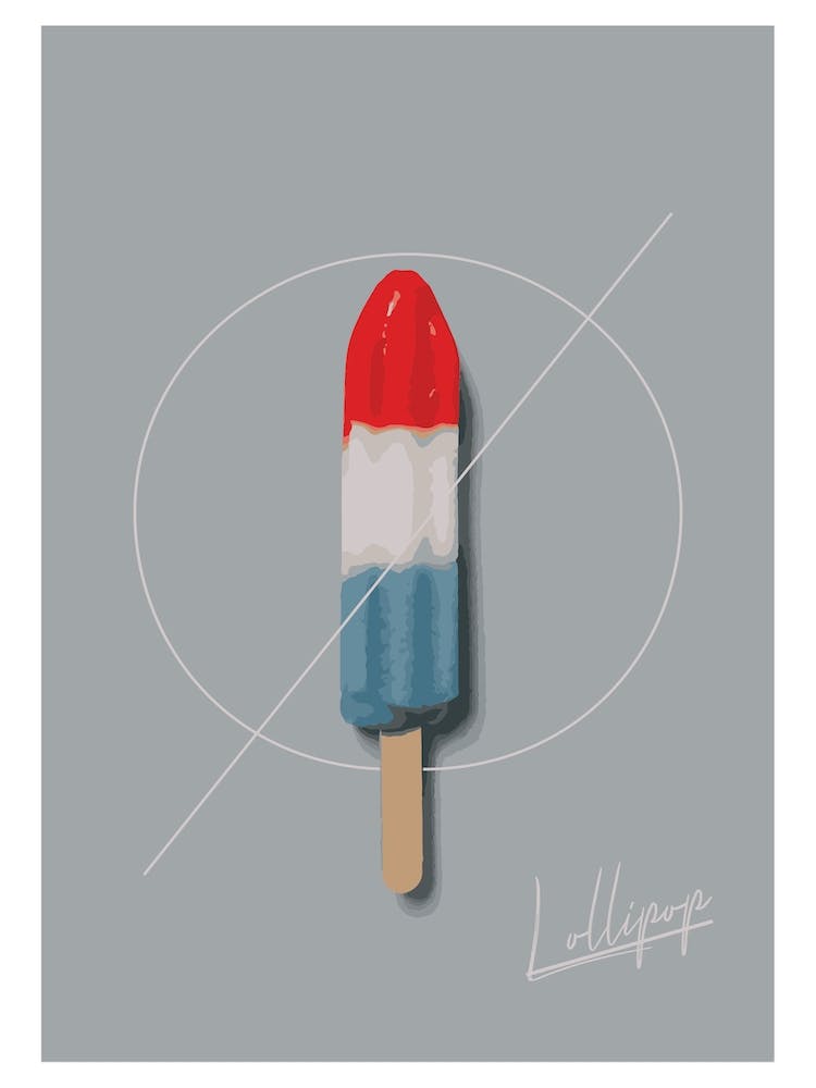 Lollipop with Grey Background