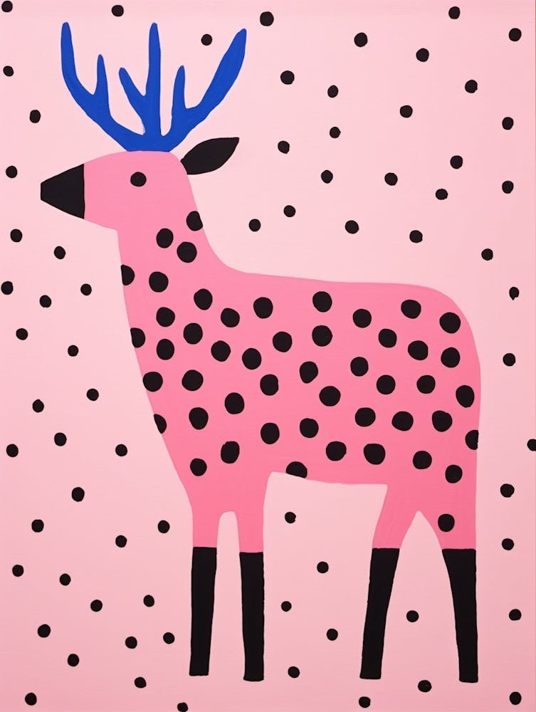 Pink Polka Dot Elk 1