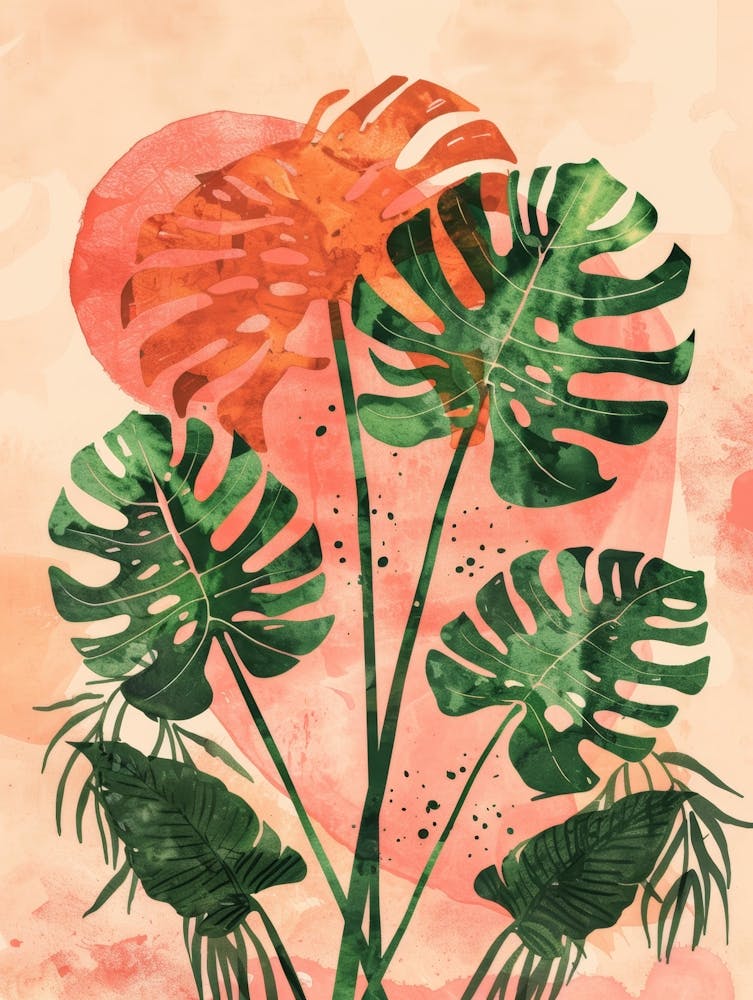 Tropical Leaves Canvas Print 7